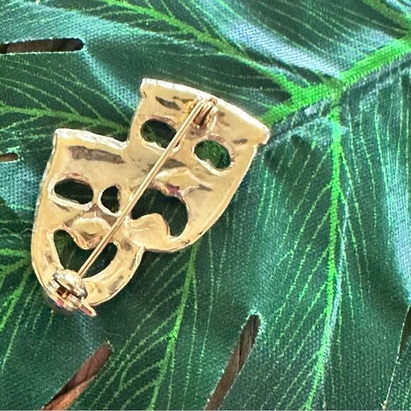BOGO FREE Vintage Comedy PIN BROOCH Tragedy Mardi Gras - Picture 4 of 6